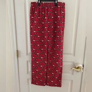 Vineyard Vines Red Pajama Pants with Christmas Trees